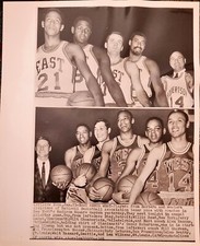 1968 NBA BASKETBALL ALL-STARS PHOTO WILT CHAMBERLAIN LENNY WILKINS WILLIS REED 
