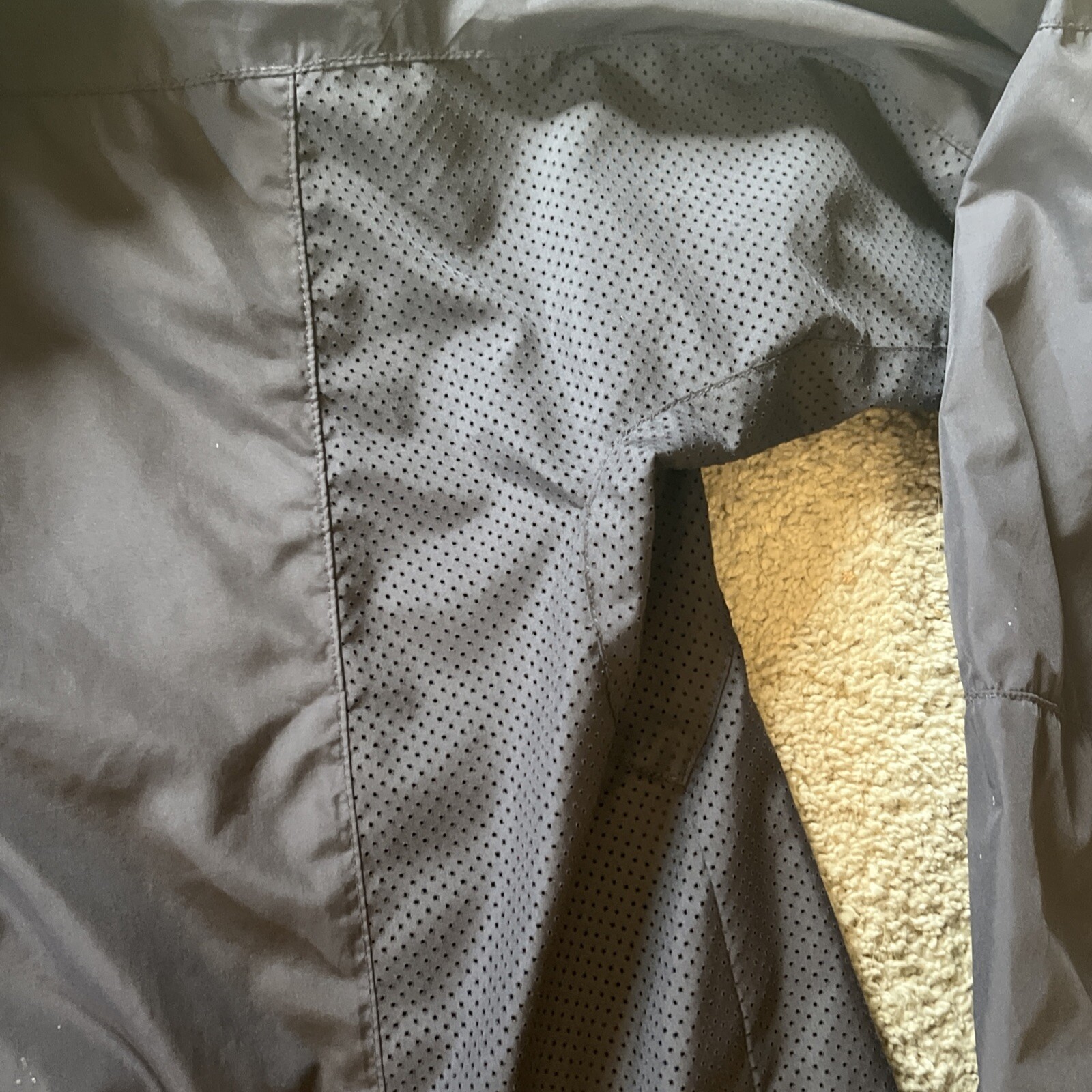 Giacca a vento Fila uomo XL da corsa grigia con dettagli gialli