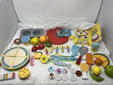 Melissa  Doug  Assorted Wooden Pretend Play Food W/ Blues Clues Cake Pieces