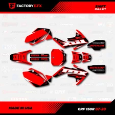 Red & Black Shift Racing Graphics kit fits Honda Crf150R 07-25 Crf 150R Decal