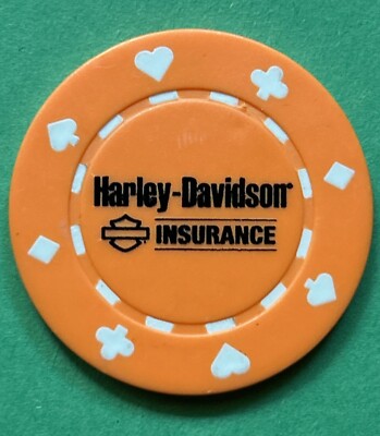 Harley Davidson Insurance Suits poker chip