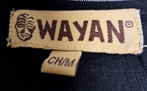 Wayan Black Embroidered Boho Hippie Peasant Tunic Babydoll Blouse Size M - Picture 6 of 6