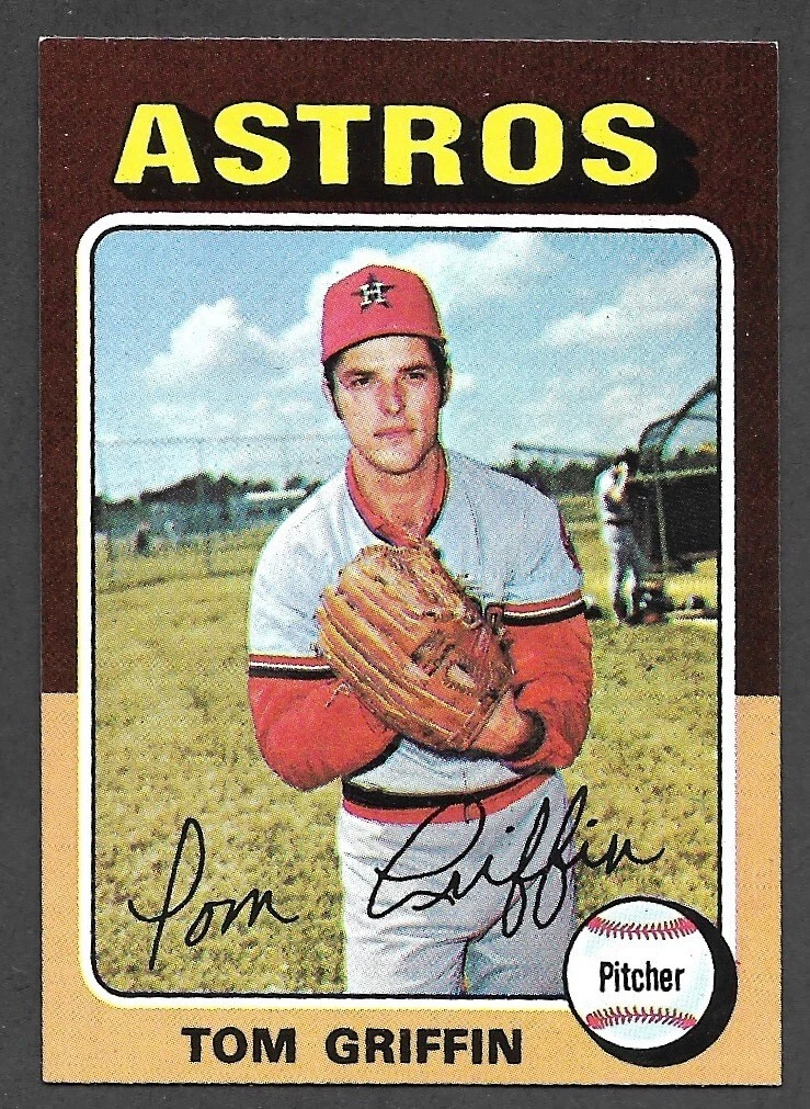 1975 TOPPS MINI #188  Tom Griffin  HOUSTON ASTROS  EX  A