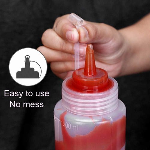Squeezer Dosatore Olio Biberon Cucina Flacone Dosatore Con Tappi Dispenser Di Co - Foto 5 di 9