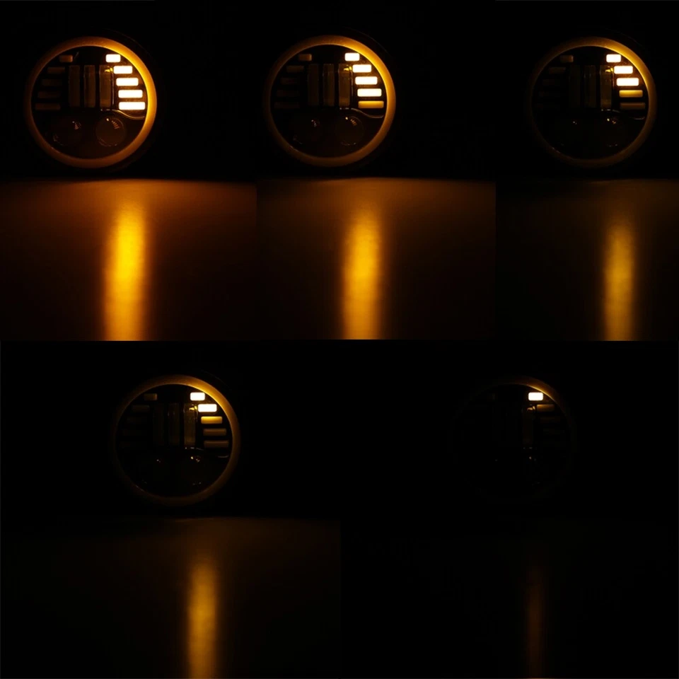 4PCS 5-3/4" 5.75" LED Headlights Hi-Lo Beam DRL For Cadillac DeVille 1962-1974 - Image 4 of 4