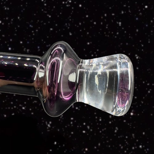 Marquis Waterford Dual Vase Amethyst Purple Thick Glass Clear Bottom Vintage - Picture 17 of 19