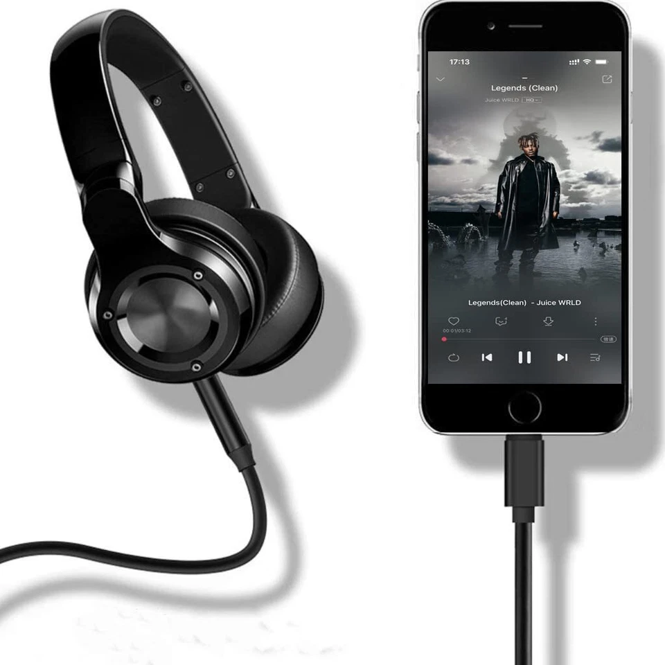 For iPhone 7 8 X XR 11 12 13 Pro 8 Pin to 3.5mm AUX Audio Car Adapter Cord Lot - Image 2 of 4