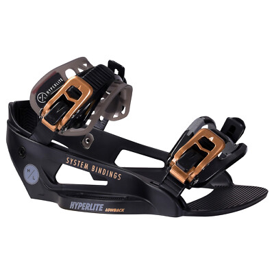 2024 Hyperlite System Lowback Chassis Wakeboard Bindung - Schwarz