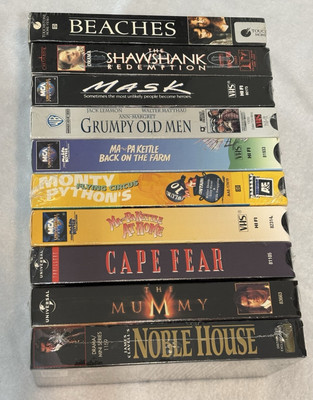 Lot of 10 Sealed VHS Tapes || The Shawshank Redemption, The Mummy, Mask, Beaches