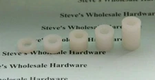 Nylon Spacer Natural White 1/4"ID 1/2"OD Pick Your Length and Quantity 