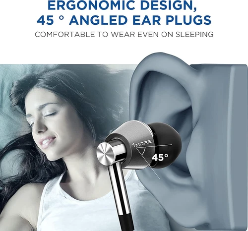 1MORE Triple Driver In-Ear Hi-Res Earphones Headphones 3.5mm Plug (Cable Incl) - Picture 4 of 7