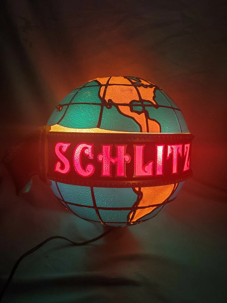 SCHLITZ BEER Lighted Motion Globe Sign Schlitz Globe Please Read Description