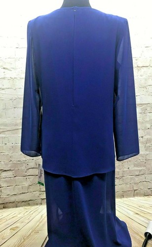 PATRA Womens Size 10 Blue Beaded Full Length Royal Blue Dress - Picture 5 of 11
