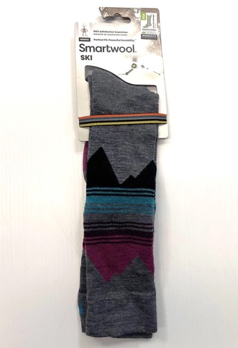 Calcetines para mujer SMARTWOOL esquí dirigido patrón de cojín sobre la pantorrilla AZUL PELTRE - Imagen 3 de 3
