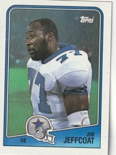 FREE SHIPPING-MINT-1988 Topps Jim Jeffcoat #267 COWBOYS PLUS BONUS CARDS