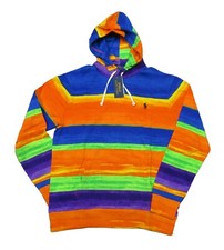 Polo Ralph Lauren Men's Multicolor Striped Spa Terry Pullover Hoodie
