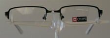 CHAPS by RALPH LAUREN 132 Black Eyeglasses Frames Half Rim Eyeglasses NEW