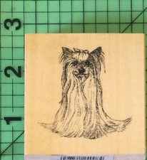 Yorkshire Terrier Dog Wood Mounted rubber stamp by Stamp Gallery