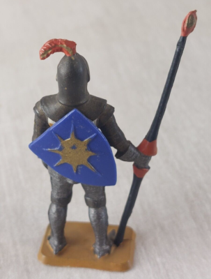 Figurine Starlux Moyen Âge - Seigneur Avec Lance (réf 6118) - Modification - Occasion