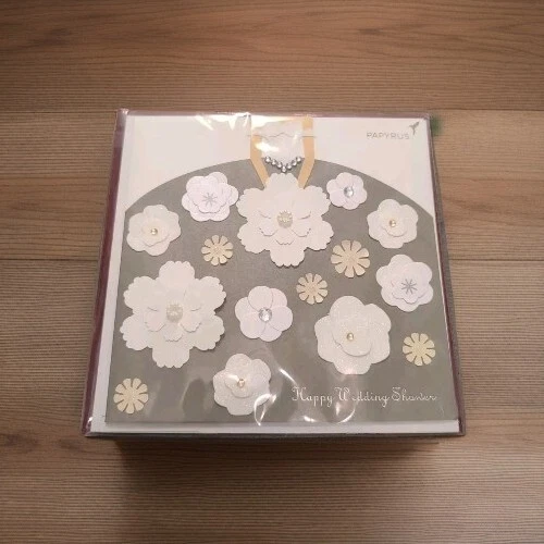 2 Papyrus Cards High Quality Embellishments Pearls 3D Wedding, Bridal Shower - Image 3 of 4