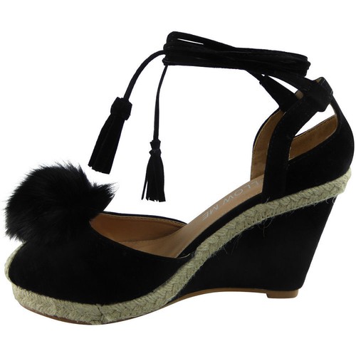 Womens Wedge Espadrilles Sandals Ladie Pom Pom Fur Platform Beach Party Flatform - Picture 7 of 13