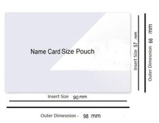 50 Sheets Cold Seal Self Adhesive Laminating Pouch ID Name Card 66 x 98 mm UK
