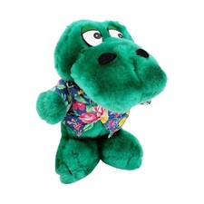 Vintage 1987 Sea World Alligator Crocodile Shirt Plush Stuffed Animal Toy 8.5