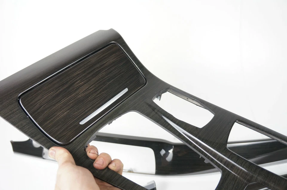 BMW 535I 528I 550I F10 2011-2013 tablero puerta consola madera oscura estilo molduras juego de 8 Foto 4 de 4