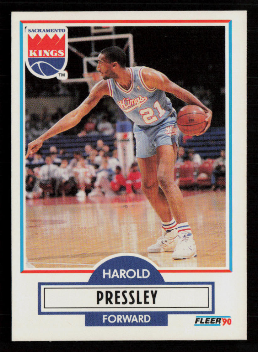 Harold Pressley 1990-91 Fleer #166 Sacramento Kings Basketball Card