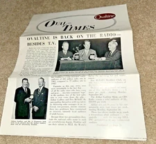 Nov. 1963 OVALTINE FOOD PRODUCTS Co OVAL-TIMES Employee Newsletter VILLA PARK IL