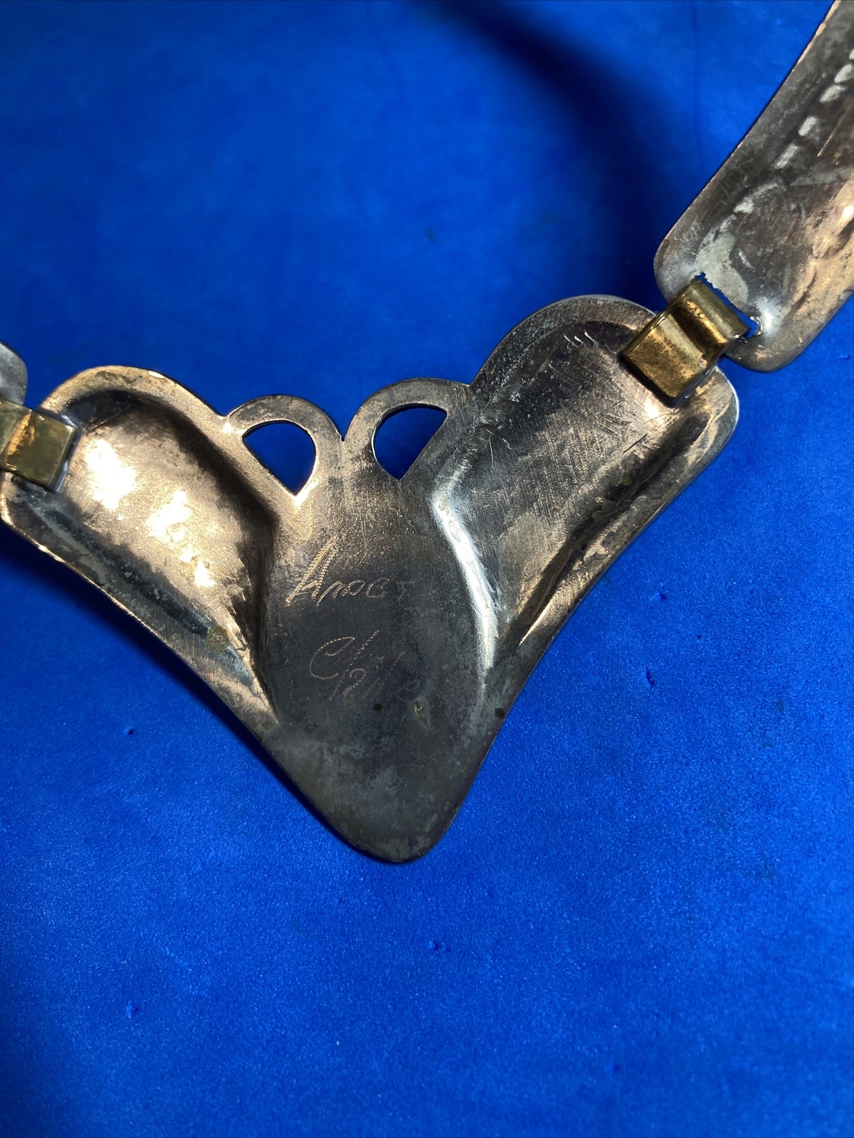 Artesenia Ameri Chile Brass Silver Lapis Lazuli S… - image 6