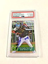 Christopher Morel autograph signed 2018 Eugene Emeralds baseball card PSA SLAB