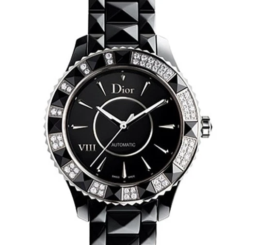 Montre Dior Christian VIII 38mm CD1245E1C001 Diamant Garantie 2 ans Cadran Céramique