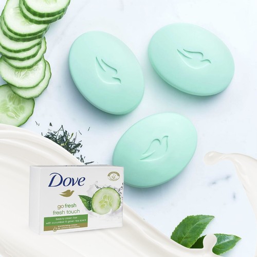 Dove Fresh Touch Seifenriegel, Gurken- und Grüntee-Duft - Bild 4 von 7