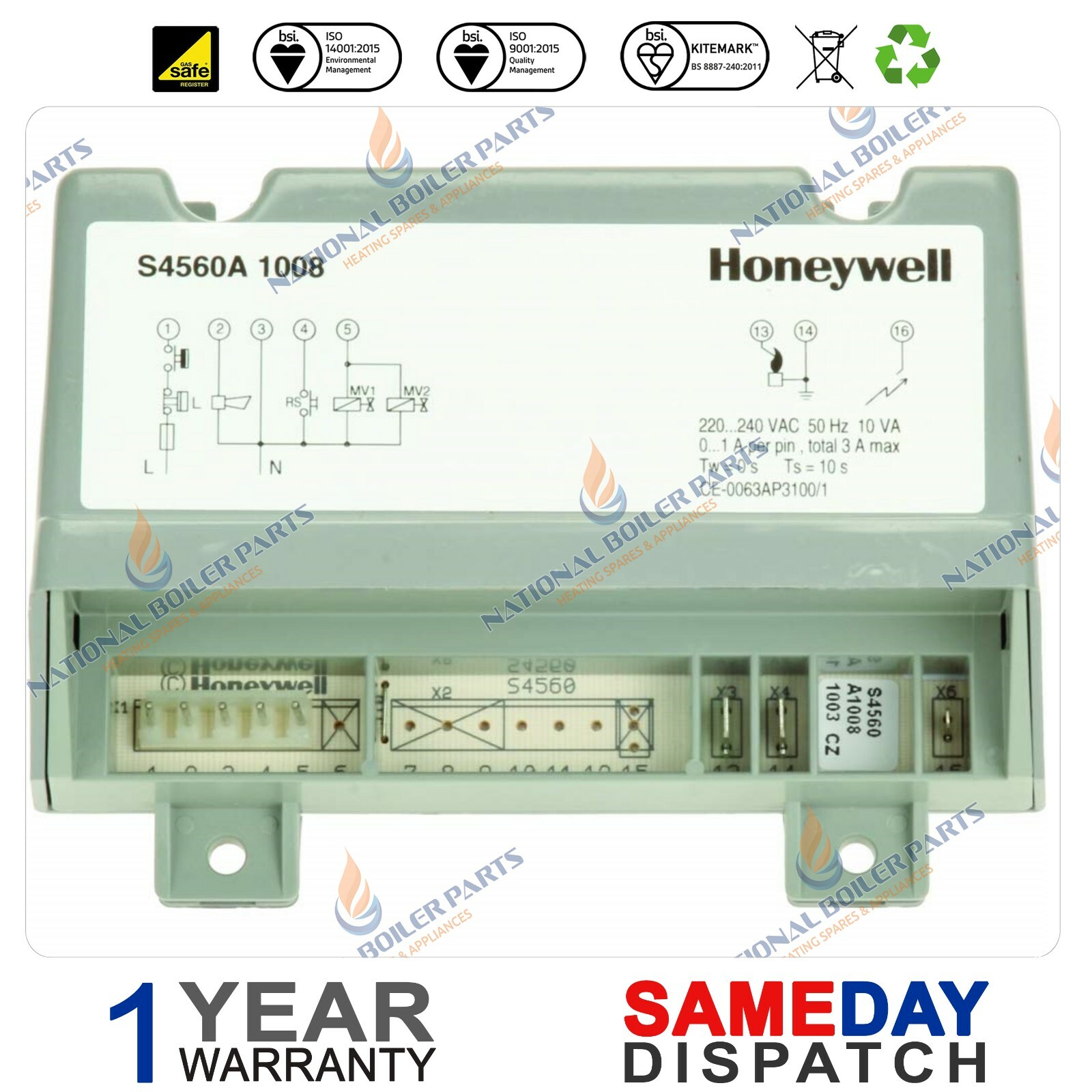 HONEYWELL S4560A1008 GAS IGNITION CONTROLLER BOX FOR CONVECTION OVEN