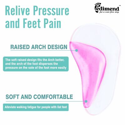 Gel Einlegesohle Fußgewölbestütze Plattfüße Fuß gefallen Plantarfasziitis Orthopädischer Fußgewölbe