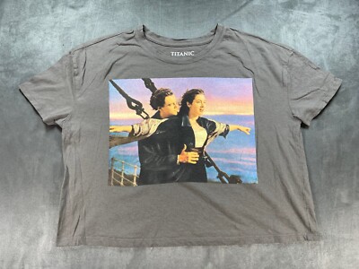 TITANIC Movie Leonardo DiCaprio Boat Scene MIDRIFF Shirt Baggy Medium Gray 