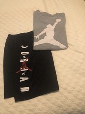 Air Jordan Shorts Set Medium shorts Large shirt youth pre-teen
