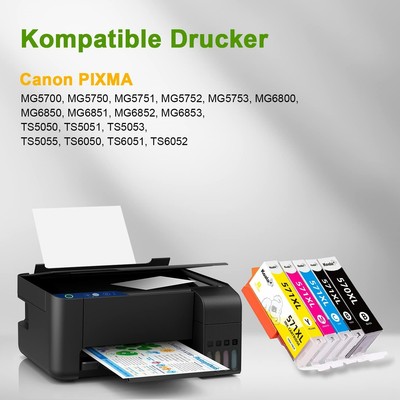20 Tintenpatronen Kompatibel Für Canon PGI-570 / CLI-571 - Für Pixma MG & TS Serie