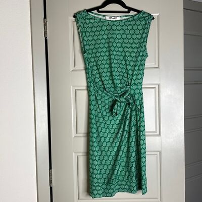 diane von furstenberg silk jersey dress Diane Von Furstenberg Vintage Jeanne Silk Jersey Wrap Midi Dress Size 2
