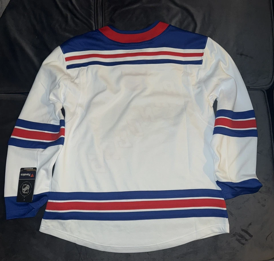 Camiseta deportiva para hombre NHL New York Rangers Fanatics Breakaway blanca talla pequeña Foto 4 de 4