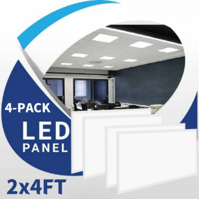 4x2FT LED Flat Panel Troffer Light 75W 7800LM Drop Ceiling Light 5000k,ETL,4Pack