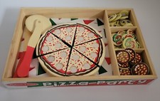 Play Food Set Wood Pizza Party Melissa And Doug With Toppings Tools