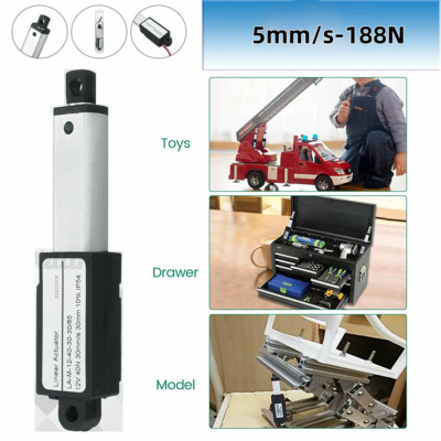 DC 12V Electric Micro Linear Actuator Mini 1.2'' 2'' 4'' 6''Stroke Fast Speed CNC TV