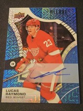 21-22 Lucas Raymond Allure Blue Line Rookie 🌈🌈🌈 Autographed # /35