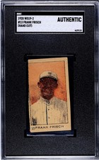 FRANK FRISCH 1920 W519-2 RC ROOKIE Hand Cut Strip Card #13 SGC Auth GIANTS HOF. rookie card picture