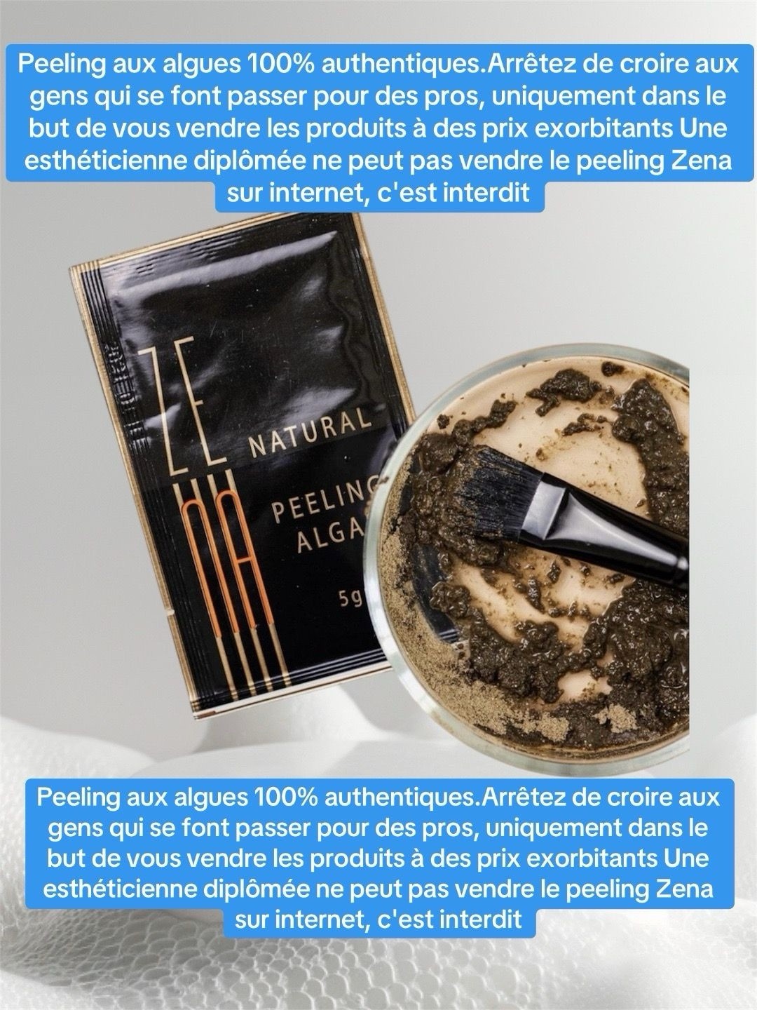 Peeling aux algues Zena anti acné et ridules pour retrouver une peau lisse