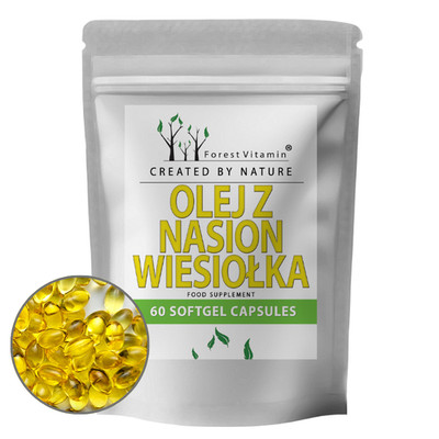 Nachtkerzenöl Kapseln 500 mg   60 Weichkapseln - Kaltgepresst - Forest Vitamin