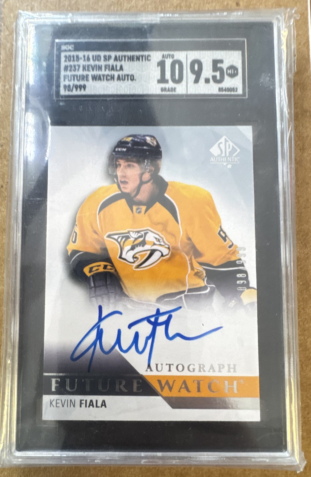 2015-16 SP Authentic - Future Watch Autographs Kevin Fiala #237 /999 (RC) 🏒 