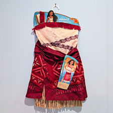 Disney Moana 2 Costume Girls Complete Size 4-6X Red NWT Halloween